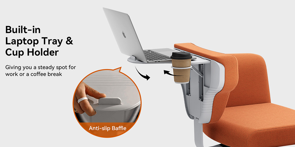 Newtral FF-O Freedom-X Multi-Posture Chair with Armrest - Orange