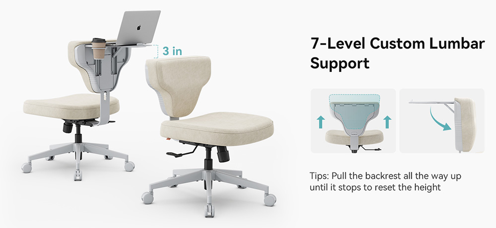 Newtral  FP-A  Freedom-X Multi-Posture Cross Legged Chair (Without Armrest) - Apricot