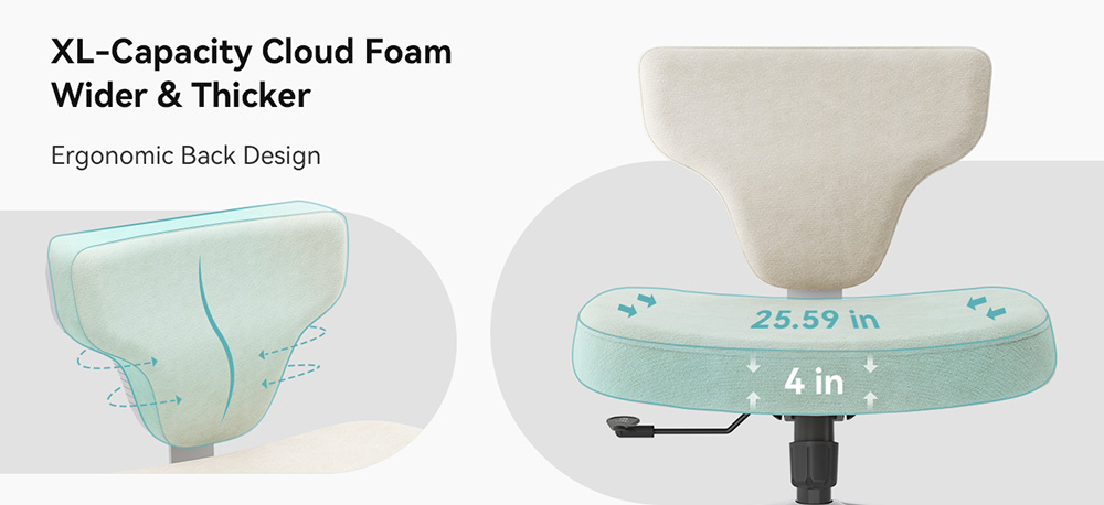 Newtral  FP-A  Freedom-X Multi-Posture Cross Legged Chair (Without Armrest) - Apricot