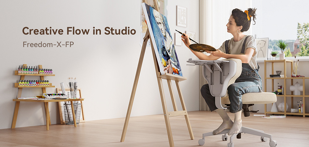 Newtral  FP-A  Freedom-X Multi-Posture Cross Legged Chair (Without Armrest) - Apricot