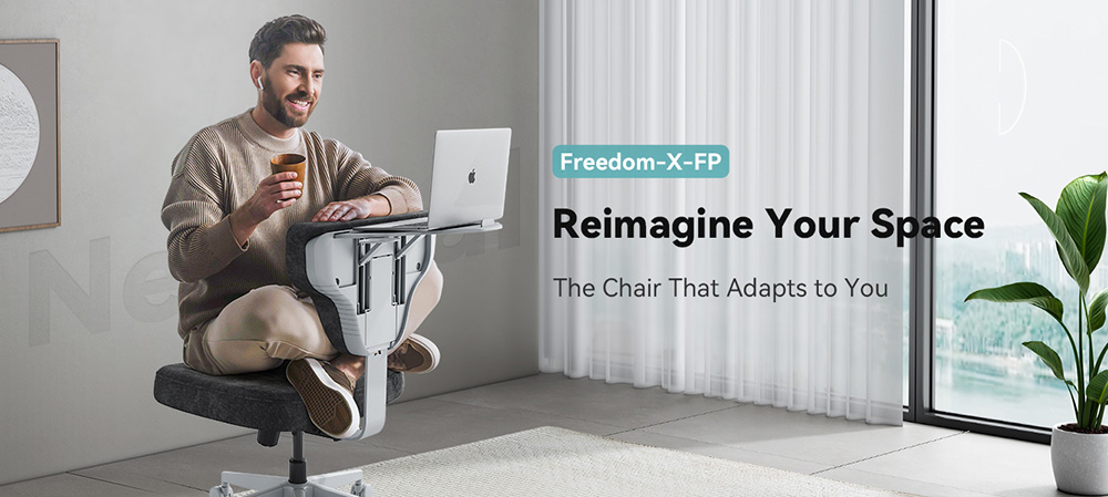 Newtral FP-DG  Freedom-X Multi-Posture Cross Legged Chair without Armrest Dark Grey