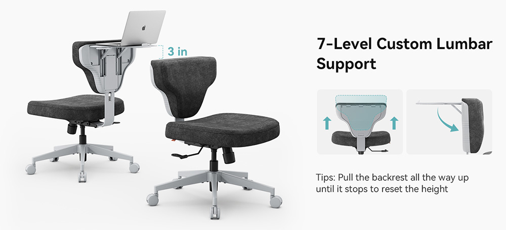 Newtral FP-DG  Freedom-X Multi-Posture Cross Legged Chair without Armrest Dark Grey