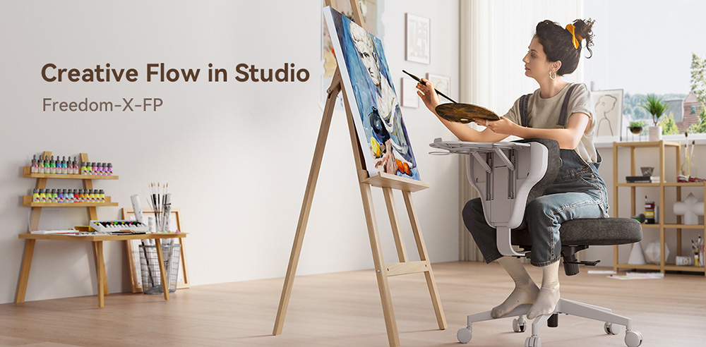 Newtral FP-DG  Freedom-X Multi-Posture Cross Legged Chair without Armrest Dark Grey