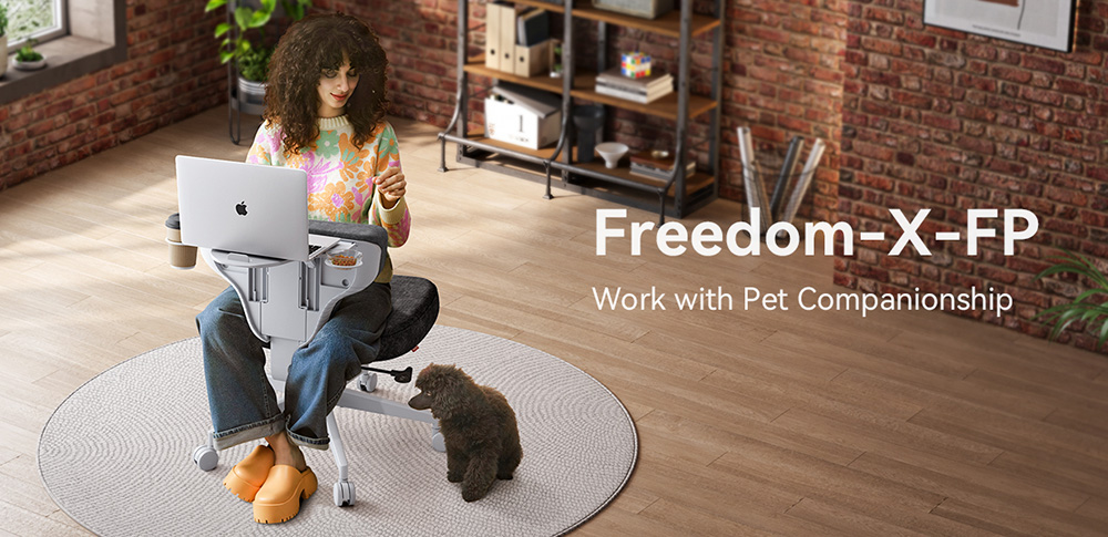 Newtral FP-DG  Freedom-X Multi-Posture Cross Legged Chair without Armrest Dark Grey