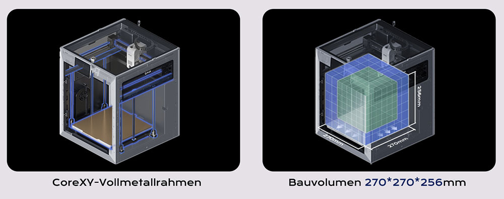 QIDI TECH Q2 3D Printer, 600mm/s High-Speed, 370°C Hot End, Enclosed Chamber 65°C, Auto Leveling, AI Camera, Large Build Volume 270×270×256mm, Compatible with PLA/ABS/PETG/TPU and Advanced Materials