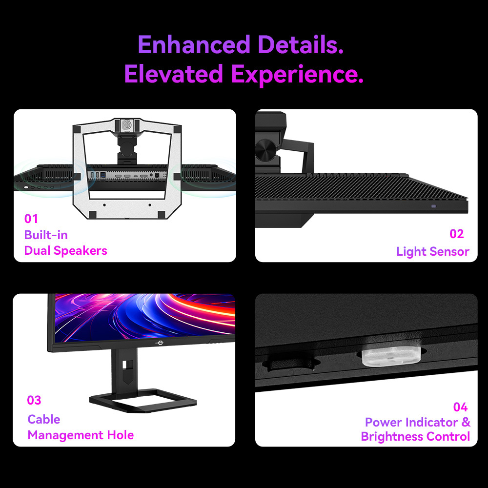 TITAN ARMY P275MV PLUS Gaming Monitor, 27 inch Fast IPS Screen, 3840*2160@160Hz & 1920*1080@320Hz, HDR1000, DyDs Mini LED, 1ms GTG Response Time, FreeSync, FPS/RTS Gaming Mode, 2*USB-A, 1*USB-B, 1*Type-C, 2*HDMI2.1, 1*DP1.4, 1*Audio