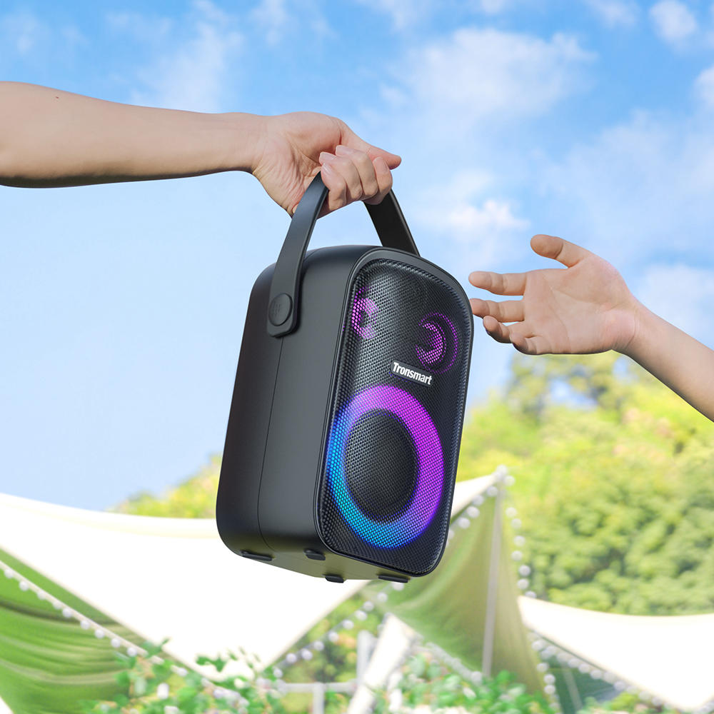 Tronsmart Halo 100 kültéri és parti hangszóró 60 W erős teljesítményű IPX6 vízálló hangszóró fekete