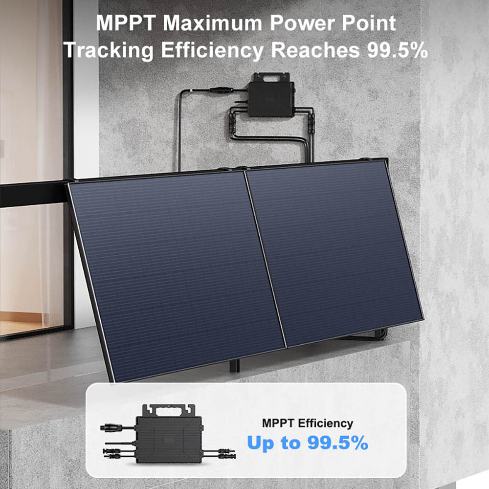 LIONSHEE LS-800Mi 800W Micro Inverter, 2 MPPTs, 230V Output, 96% Peak Efficiency, IP67 Waterproof, Wi-Fi Smart Monitoring