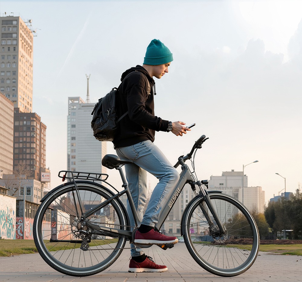 ONESPORT OT07 Vélo électrique, 250 W BAFANG Moteur à entraînement central, Batterie 36 V 14 Ah, Pneus 27,5 pouces, Vitesse maximale 25 km/h, Autonomie 110 km, Fourche amortissante, Freins à disque hydrauliques, SHIMANO 7 vitesses - Noir