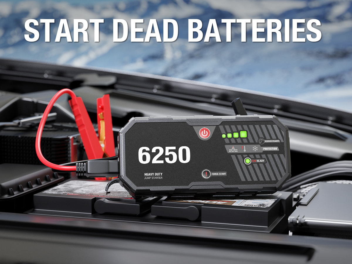 JFEGWO F40-6250A 3400A 12 V-os indító, 16000 mAh-s akkumulátortöltő, 15 W-os USB-C gyorstöltés, LED-es zseblámpa, IP54 vízállóság, benzinmotorokhoz 10 literig és dízelmotorokhoz 6,5 literig