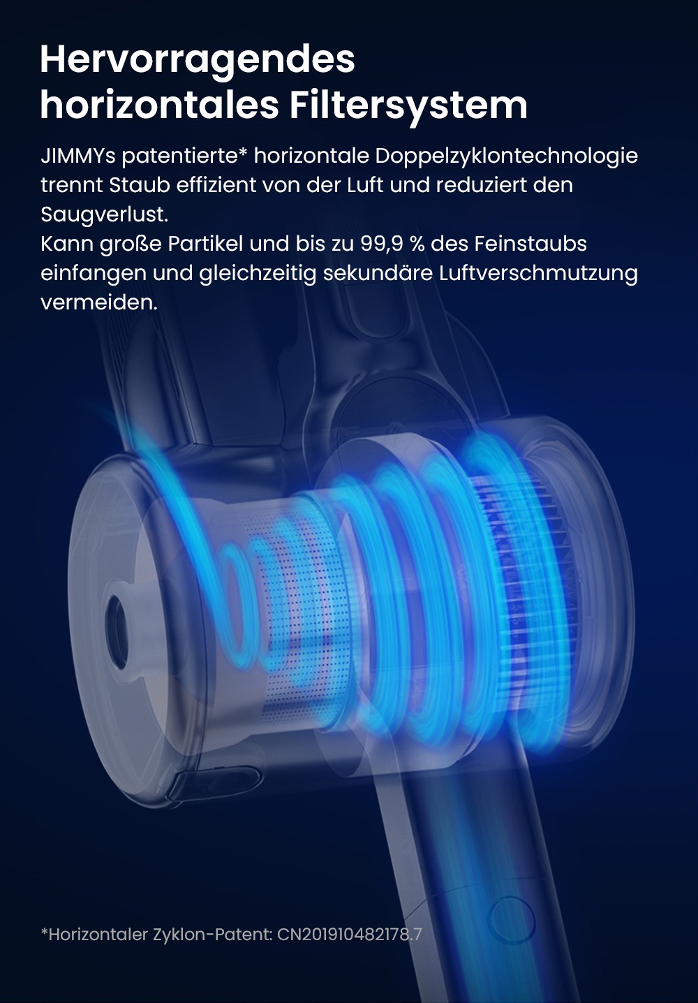 JIMMY H10 Flex Kabelloser Handstaubsauger, 245 AW Saugleistung, 4 Reinigungsmodi, 0,6 l Staubbehälter, 2500 mAh Akku