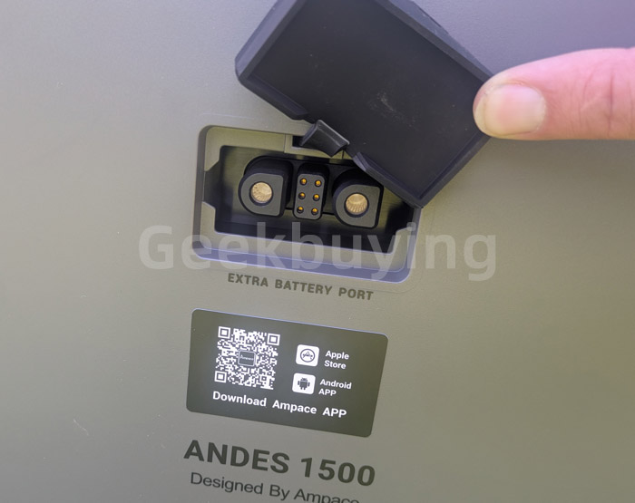 Ampace Andes 1500 Hordozható Erőmű, 1462 Wh LiFePO4, 2400 W (Lökéshullám 3600 W) SiCPrim napelemes generátor, Teljes feltöltés 55 perc alatt, 4xAC, 4xUSB-A, 2xUSB-C, 2x5521, 1xAutós Aljzat, 6000 Ciklus, -20℃~45℃, APP Vezérlés, Kültéri Kempingezéshez, Lakókocsikhoz, Otthoni Mentéshez