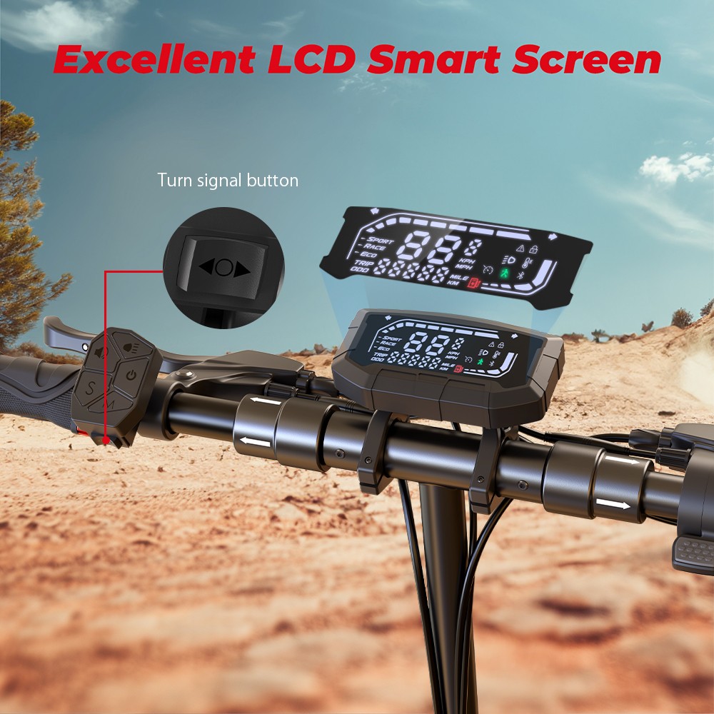 iScooter iX3 Folding Electric Scooter, 10" Pneumatic Tires, 800W Motor, 10Ah Battery, 40km/h Max Speed, 40km Max Range, Adjustable Handlebar Height, App Control - Black