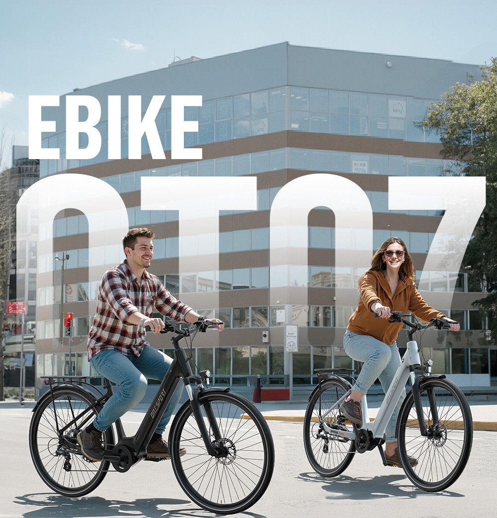 ONESPORT OT07 Electric Bike 250W BAFANG Mid Drive Motor 36V 14AH Battery 27.5 inch Tires 25km/h Max Speed, 110km Range, Shock Absorbing Fork, Hydraulic Disc Brakes, SHIMANO 7-Speed - Black