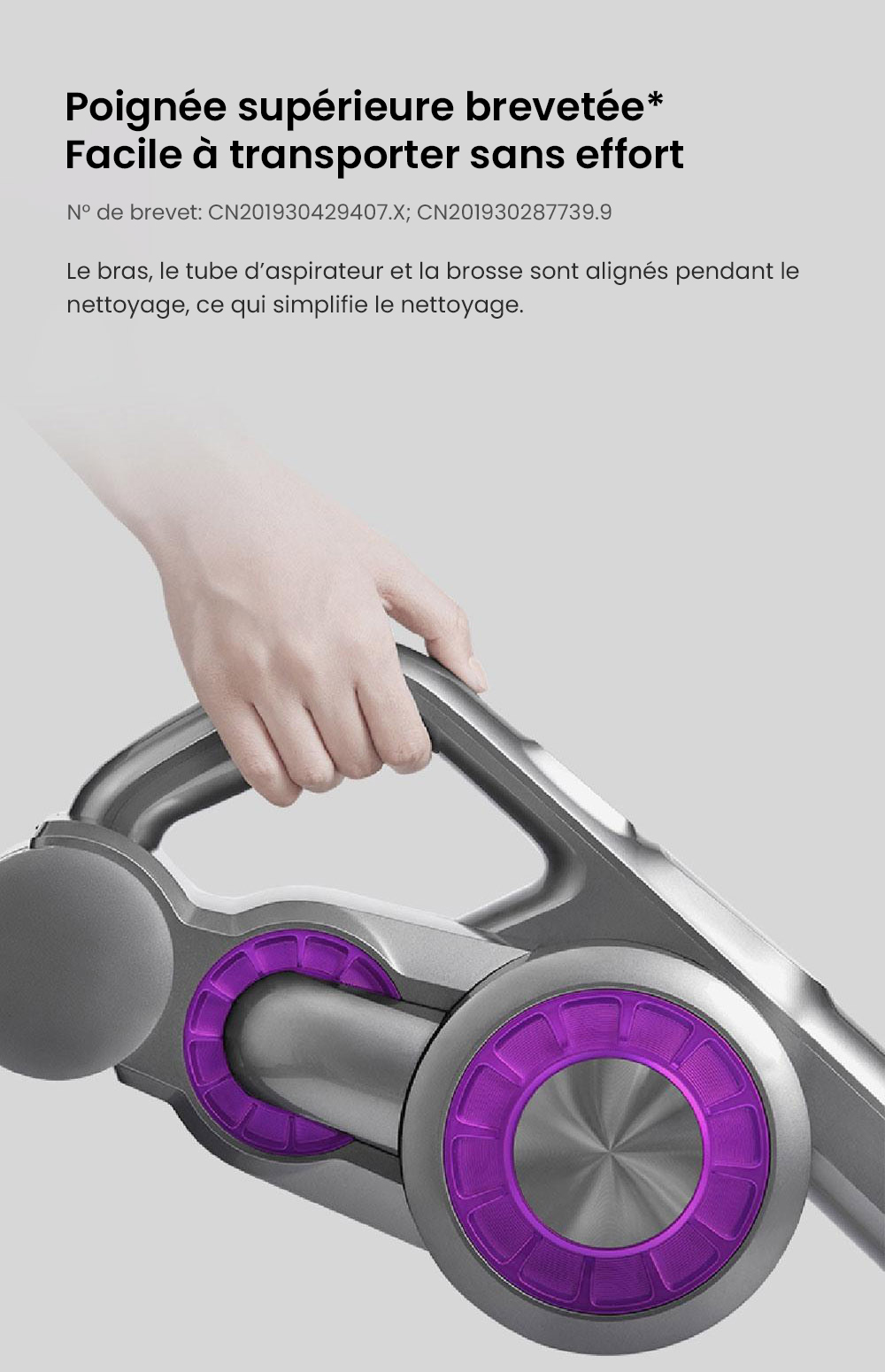 Aspirateur à main flexible sans fil JIMMY JV85 Pro avec aspiration puissante de 200 AW, moteur sans balais numérique de 550 W, autonomie de 70 minutes, bruit ultra-faible pour nettoyer les sols et les meubles par Xiaomi