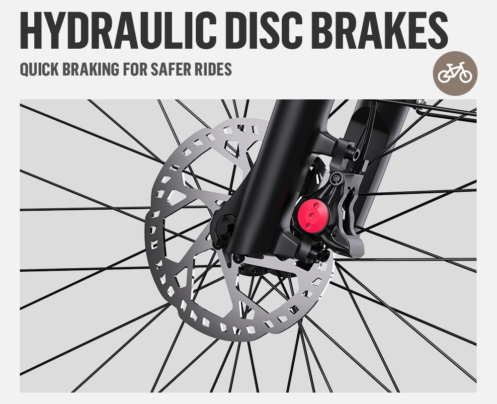 ONESPORT OT07 Electric Bike 250W BAFANG Mid Drive Motor 36V 14AH Battery 27.5 inch Tires 25km/h Max Speed, 110km Range, Shock Absorbing Fork, Hydraulic Disc Brakes, SHIMANO 7-Speed - Black