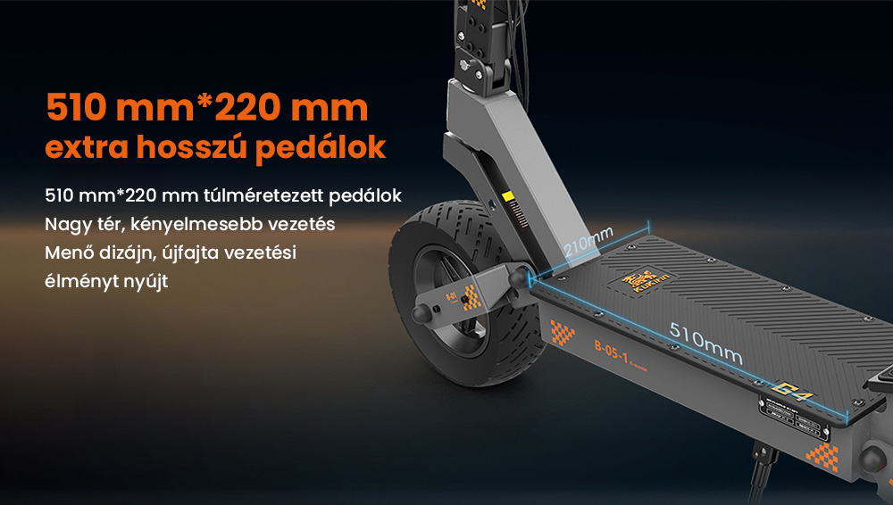 KuKirin G4 Elektromos Roller, 2*1000W-os Motor, 60V 20Ah Akkumulátor, 11 colos Gumiabroncsok, 70km/h Max. Sebesség, 75km Hatótávolság, Első és Hátsó Tárcsafékek, Négykaros Lengéscsillapító