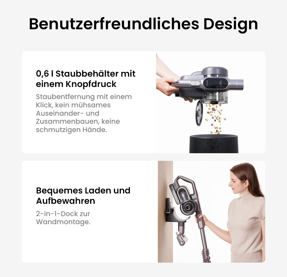 JIMMY H10 Flex Kabelloser Handstaubsauger, 245 AW Saugleistung, 4 Reinigungsmodi, 0,6 l Staubbehälter, 2500 mAh Akku