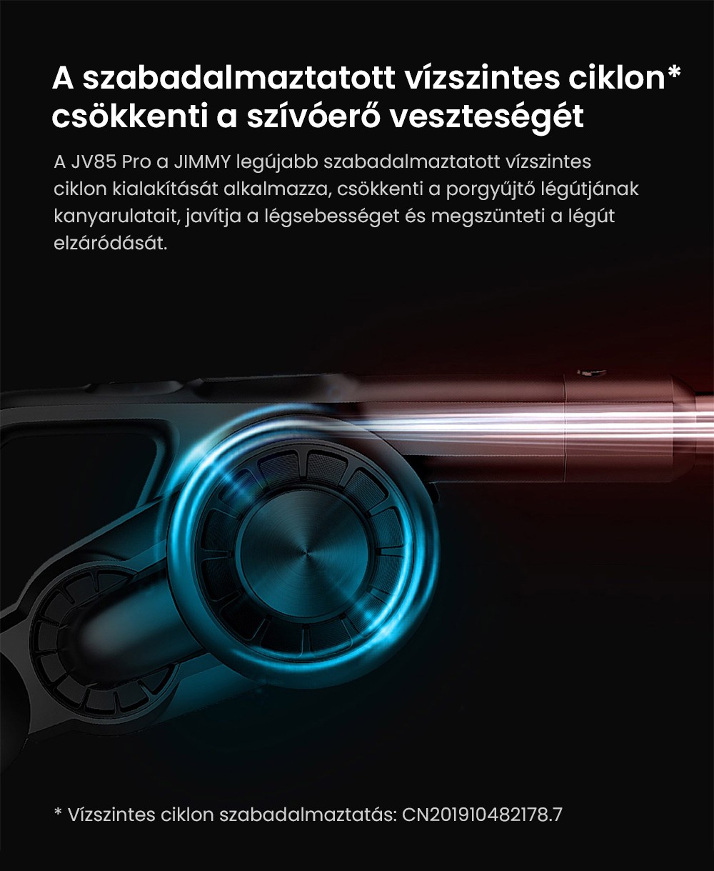 JIMMY JV85 Pro akkus kézi porszívó 200 AW erős szívóerővel, 550 W-os digitális kefe nélküli motorral, 70 perces üzemidővel, ultra alacsony zajszinttel padlók és bútorok tisztításához a Xiaomitól