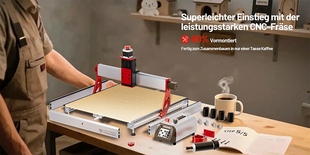 TWO TREES TTC450 Ultra CNC Fräsmaschine, 460mmx460mmx100mm Arbeitsbereich