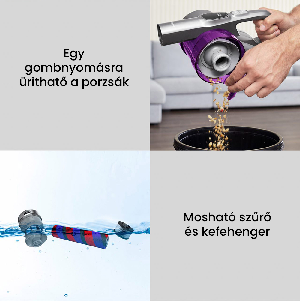 JIMMY JV85 Pro akkus kézi porszívó 200 AW erős szívóerővel, 550 W-os digitális kefe nélküli motorral, 70 perces üzemidővel, ultra alacsony zajszinttel padlók és bútorok tisztításához a Xiaomitól