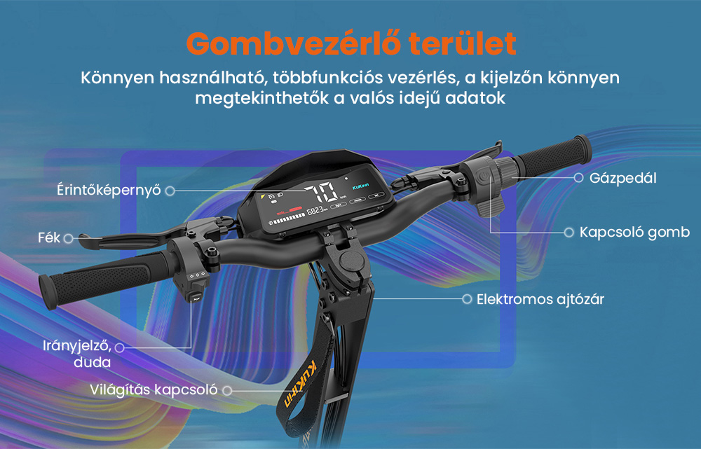 KuKirin G4 Elektromos Roller, 2*1000W-os Motor, 60V 20Ah Akkumulátor, 11 colos Gumiabroncsok, 70km/h Max. Sebesség, 75km Hatótávolság, Első és Hátsó Tárcsafékek, Négykaros Lengéscsillapító