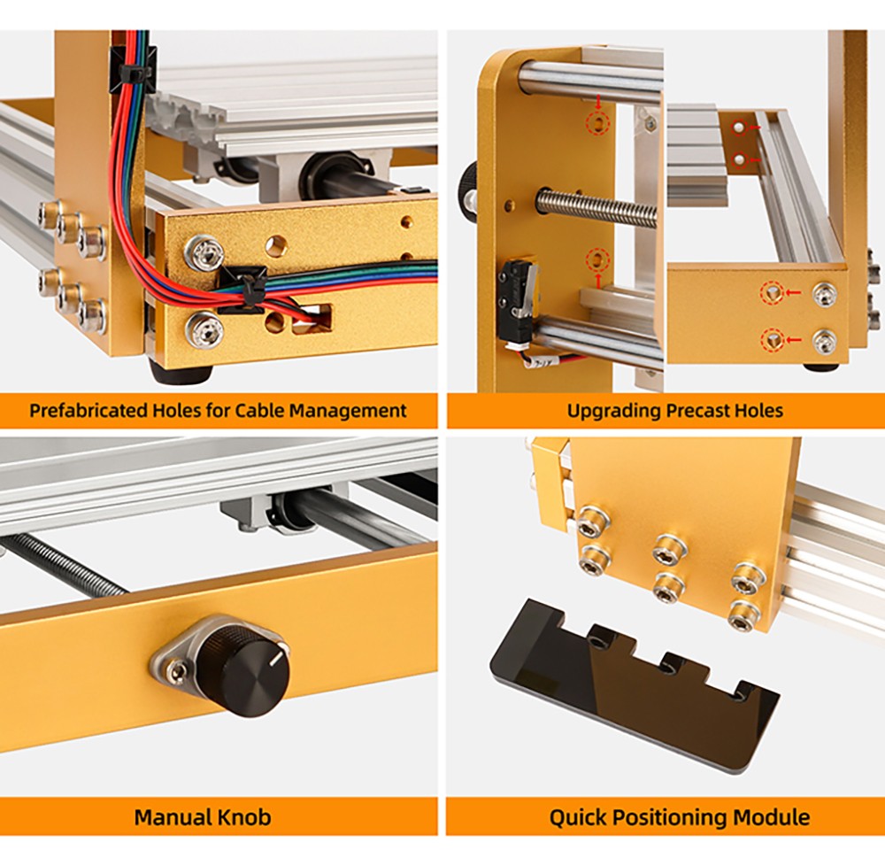 Annoytools 3018 Pro Max CNC Router Machine, 500W Spindle, 3 Axis Limit Switches, 0.1mm Precision, 2000mm/min Speed, 300x180x80mm Working Area, Emergency Stop & GRBL Offline Controller, Compatible with Wood/Acrylic/MDF/Plastic