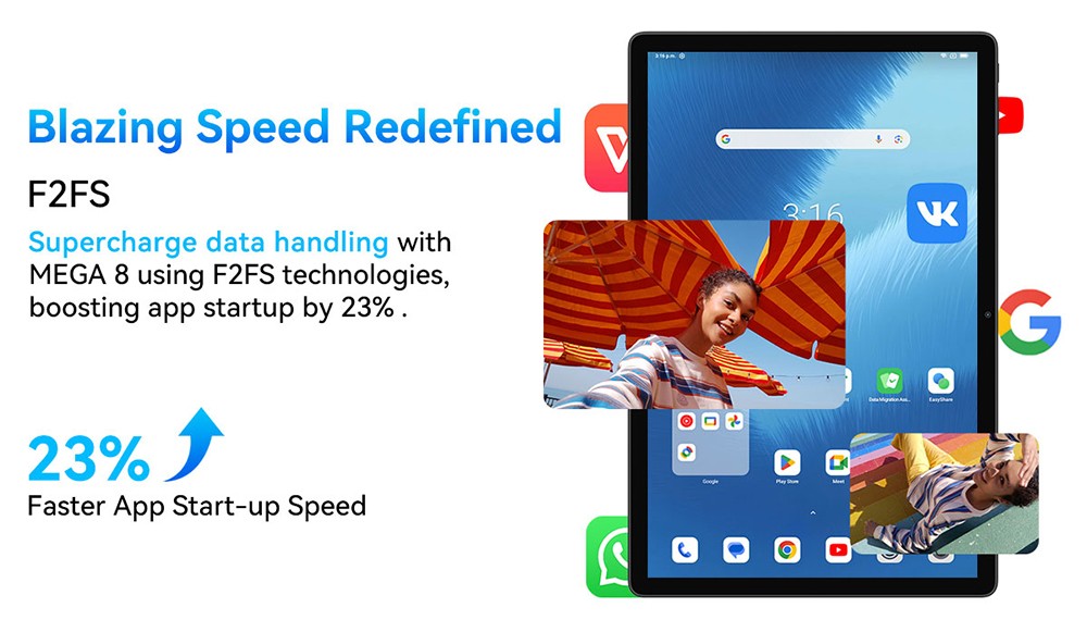 Tablette Blackview MEGA 8, écran IPS 13 pouces 90 Hz, processeur Unisoc Tiger T620 8 cœurs, RAM 12 Go + 24 Go, ROM 512 Go, Android 15, appareil photo 50 Mpx + 13 Mpx + 2 Mpx, batterie 11 000 mAh, charge rapide 18 W, Wi-Fi 5G, Bluetooth 5.0, GPS/Glonass/Beidou/Galileo