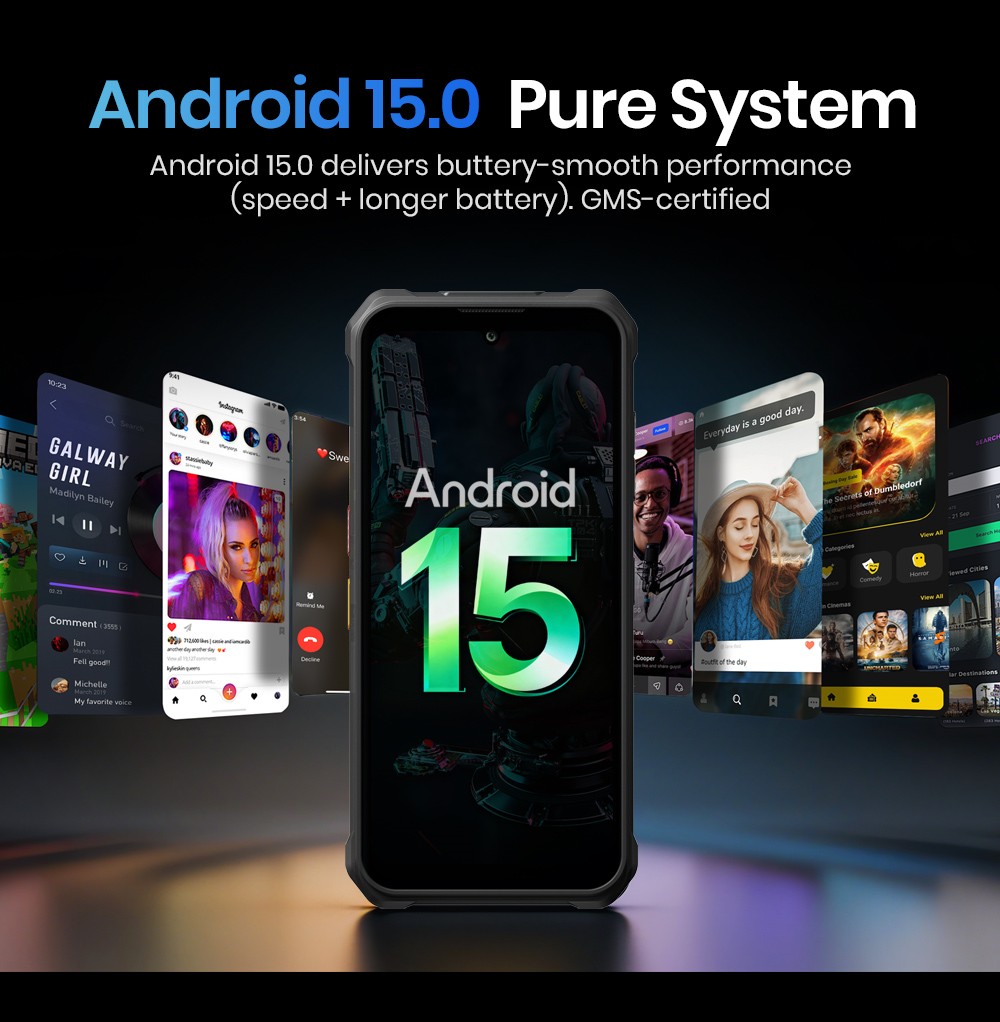 FOSSiBOT F110 Pro 5G Rugged Smartphone, 20GB RAM + 128GB ROM, 6.745-inch HD+ Display, 10000mAh Battery, 50MP AI Camera, NFC & Fingerprint & Face Unlock - Orange