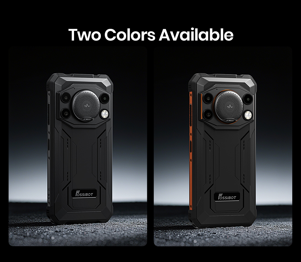 FOSSiBOT F110 Pro 5G Rugged Smartphone, 20GB RAM + 128GB ROM, 6.745-inch HD+ Display, 10000mAh Battery, 50MP AI Camera, NFC & Fingerprint & Face Unlock - Orange