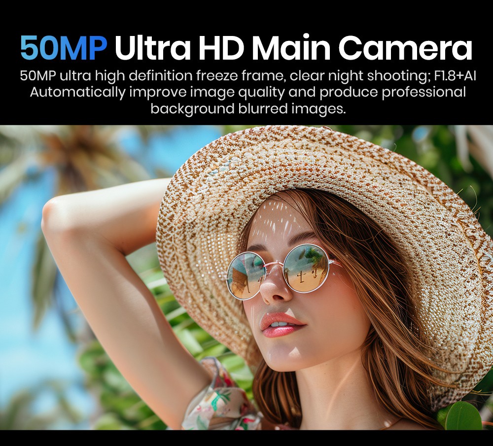 FOSSiBOT F110 Pro 5G Rugged Smartphone, 20GB RAM + 128GB ROM, 6.745-inch HD+ Display, 10000mAh Battery, 50MP AI Camera, NFC & Fingerprint & Face Unlock - Orange