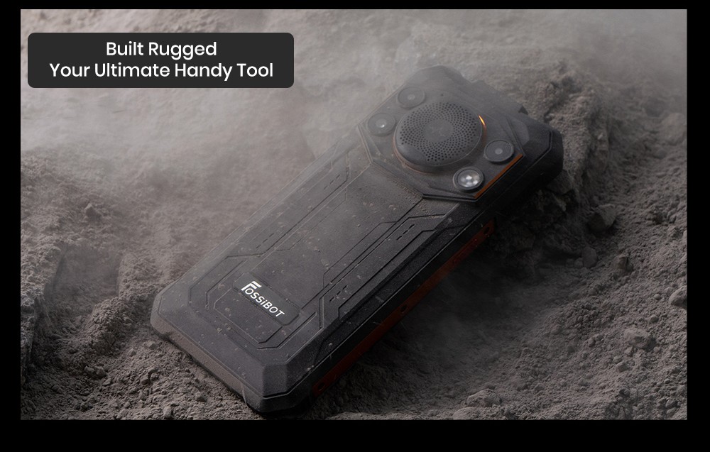 FOSSiBOT F110 Pro 5G Rugged Smartphone, 20GB RAM + 128GB ROM, 6.745-inch HD+ Display, 10000mAh Battery, 50MP AI Camera, NFC & Fingerprint & Face Unlock - Black