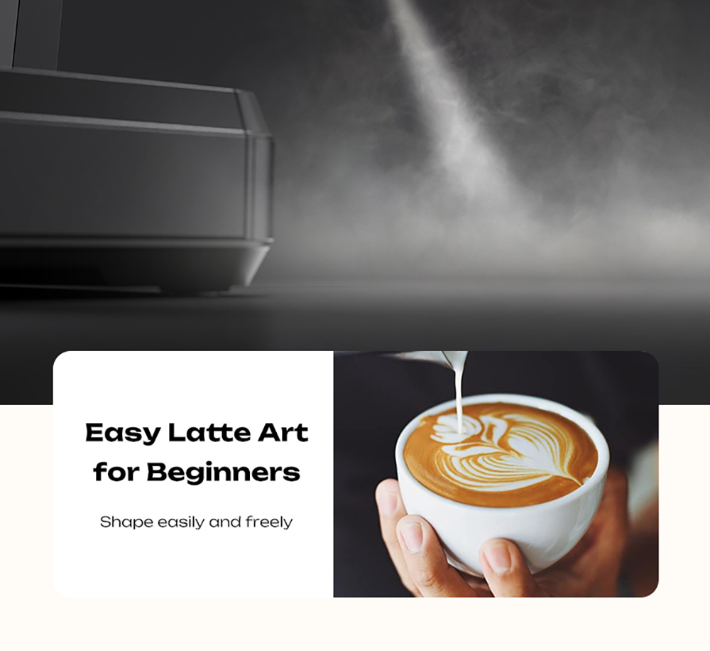 HiBREW H20 automata eszpresszógép beépített őrlővel, kettős meleg és hideg extrakcióval, 20 bar nyomással, 20 őrlési fokozattal, gőzölőfejjel latte készítéséhez, 1,4 literes víztartállyal, intelligens érintésvezérléssel