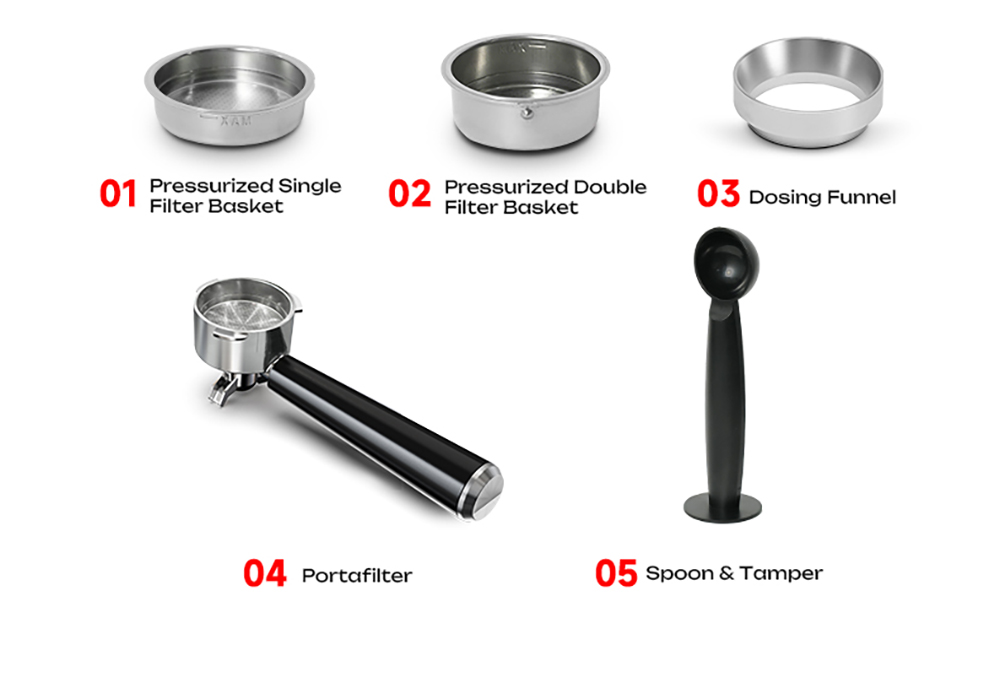 HiBREW H20 automata eszpresszógép beépített őrlővel, kettős meleg és hideg extrakcióval, 20 bar nyomással, 20 őrlési fokozattal, gőzölőfejjel latte készítéséhez, 1,4 literes víztartállyal, intelligens érintésvezérléssel