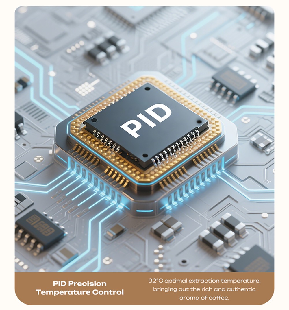 HiBREW H20 automata eszpresszógép beépített őrlővel, kettős meleg és hideg extrakcióval, 20 bar nyomással, 20 őrlési fokozattal, gőzölőfejjel latte készítéséhez, 1,4 literes víztartállyal, intelligens érintésvezérléssel