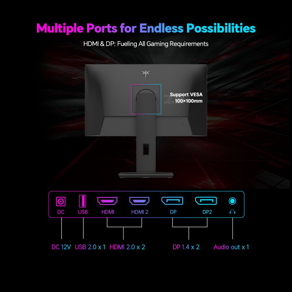 Moniteur de jeu KTC H25X7, écran IPS rapide 24,5 pouces 1920 x 1080, taux de rafraîchissement de 400 Hz, HDR400, temps de réponse MPRT de 1 ms, compatible FreeSync et G-Sync, faible lumière bleue et sans scintillement, 2 ports HDMI 2.0, 2 ports DP 1.4