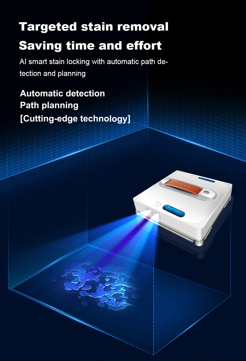 Liectroux S11 Robot nettoyeur de fenêtres, 8000Pa forte aspiration, pulvérisation d’eau auto 4 directions, navigation intelligente + modes de nettoyage multiples, système de sécurité multiple (batterie de secours + corde)