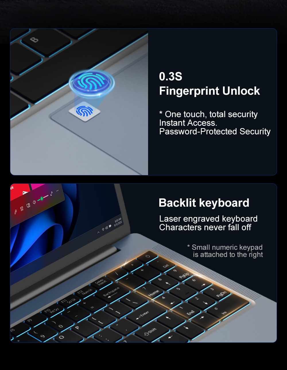 Ninkear N16 Pro Laptop, 16-inch 2.5K QHD+ 120Hz Display, Intel Core i9-13900HK 5.4GHz, 32GB DDR4 3200MHz RAM, 1TB PCIe SSD, Metal Body, Fingerprint Unlock, WiFi 6, Dual Type-C, Windows 11 Pro