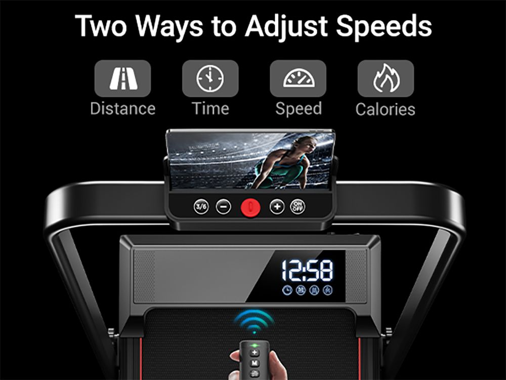 ROBORE CW1F Walking Pad with 9% Incline, 12KM/H, 2.5HP Brushless Motor, 136kg Capacity, Folding Under Desk Treadmill for Home and Office