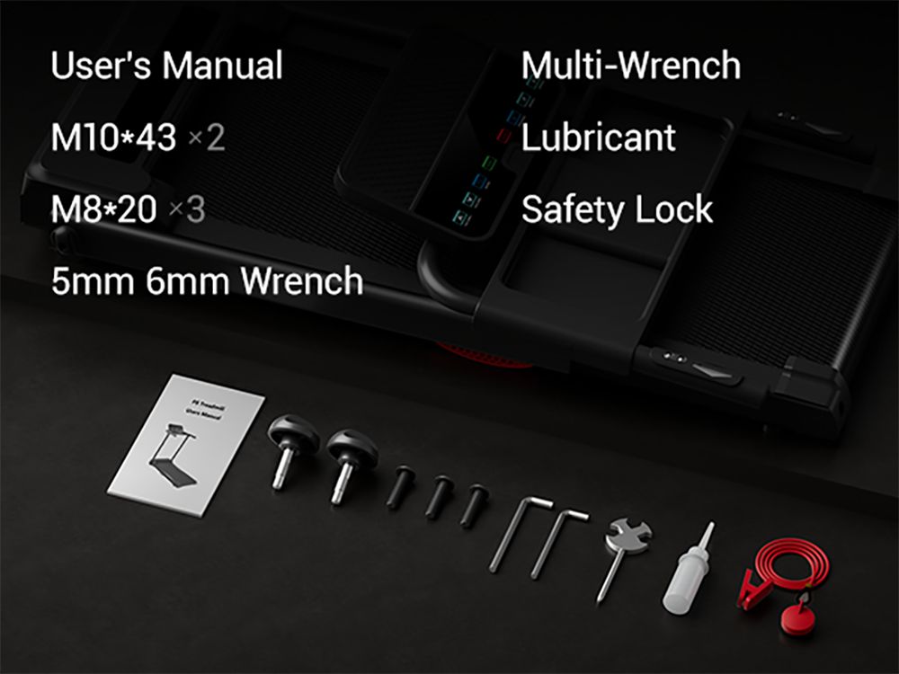 ROBORE P8 Foldable Treadmill 14KM/H, 12 Built-in Programs, with Heart Rate Sensor, Dual Cushion System, 136kg Weight Capacity