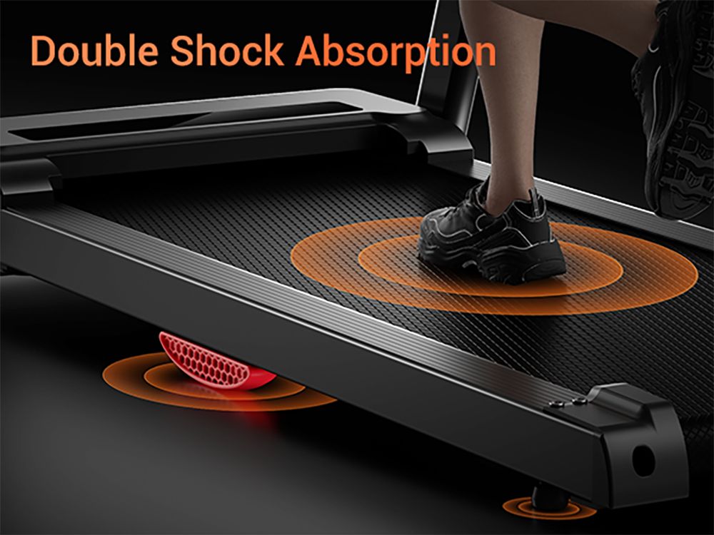 ROBORE P8 Foldable Treadmill 14KM/H, 12 Built-in Programs, with Heart Rate Sensor, Dual Cushion System, 136kg Weight Capacity