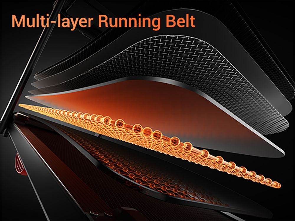 ROBORE P8 Foldable Treadmill 14KM/H, 12 Built-in Programs, with Heart Rate Sensor, Dual Cushion System, 136kg Weight Capacity