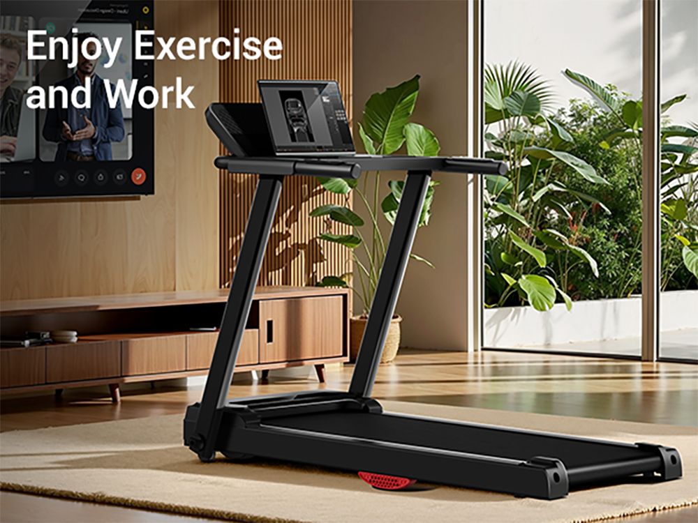 ROBORE P8 Foldable Treadmill 14KM/H, 12 Built-in Programs, with Heart Rate Sensor, Dual Cushion System, 136kg Weight Capacity