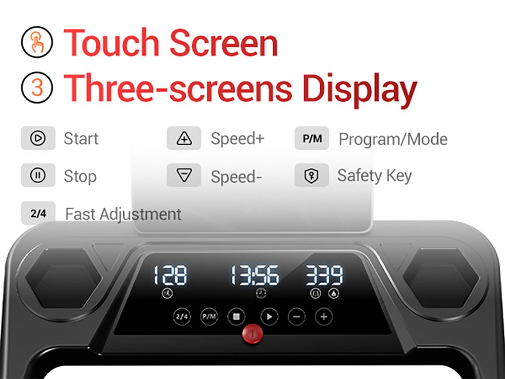 ROBORE SF10 Treadmill with 12% Incline, Electric Treadmill 12KM/H, Foldable Treadmill for home with 3.0 HP Motor and LED Display, Maximum Load 136KG