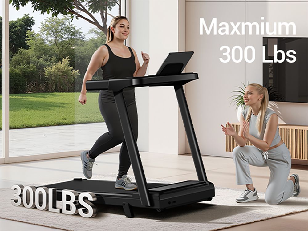 ROBORE SF10 Treadmill with 12% Incline, Electric Treadmill 12KM/H, Foldable Treadmill for home with 3.0 HP Motor and LED Display, Maximum Load 136KG