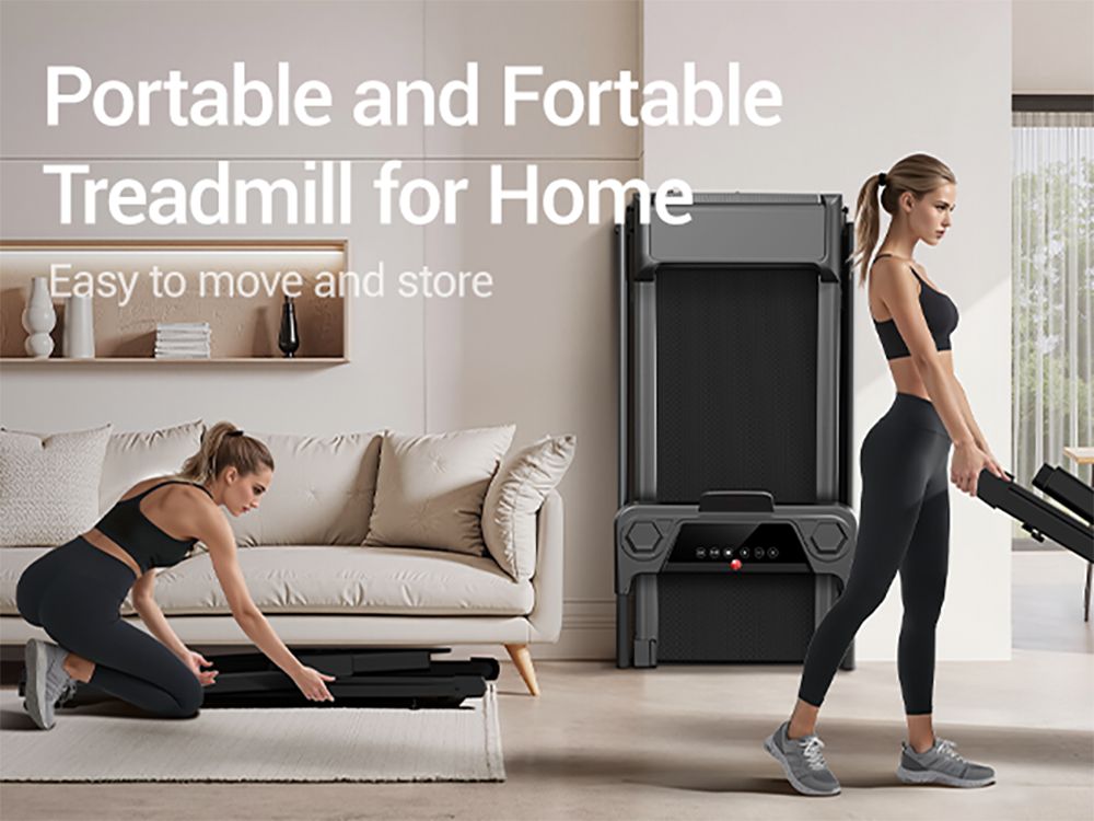 ROBORE SF10 Treadmill with 12% Incline, Electric Treadmill 12KM/H, Foldable Treadmill for home with 3.0 HP Motor and LED Display, Maximum Load 136KG