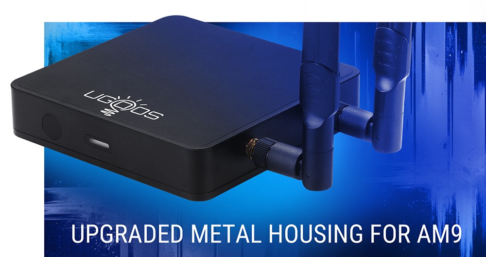 UGOOS AM9 Android 14 TV Box, Amlogic S905X5, 4GB RAM 64GB ROM, 2.4G/5G WiFi, Bluetooth 5.2, 4K HDR - EU Plug