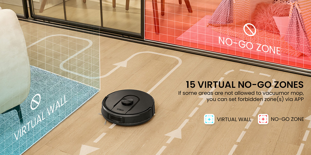 Vactidy Cleanova W11 Robot Vacuum Cleaner, Auto-Empty Station, LDS Laser Navigation, 5000Pa Powerful Suction, 2-in-1 Vacuum & Mop, Smart App & Voice Control