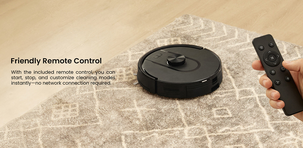 Vactidy Cleanova W11 Robot Vacuum Cleaner, Auto-Empty Station, LDS Laser Navigation, 5000Pa Powerful Suction, 2-in-1 Vacuum & Mop, Smart App & Voice Control