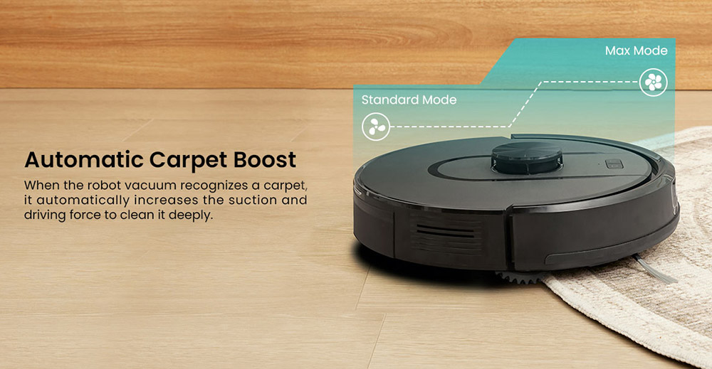 Vactidy Cleanova W11 Robot Vacuum Cleaner, Auto-Empty Station, LDS Laser Navigation, 5000Pa Powerful Suction, 2-in-1 Vacuum & Mop, Smart App & Voice Control